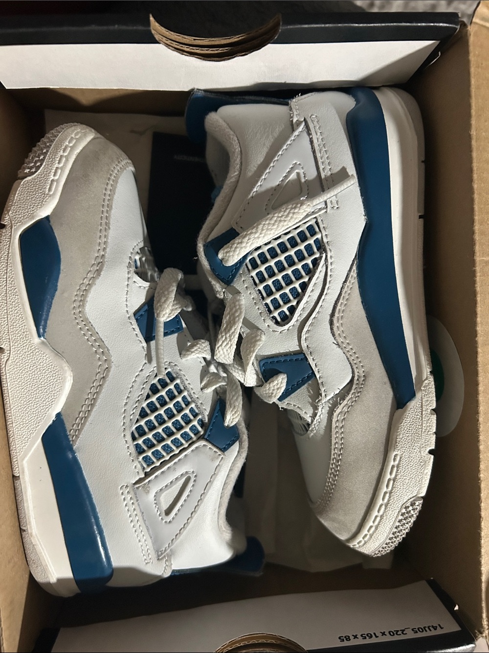 Jordan Kids White and Blue Athletic Sneakers